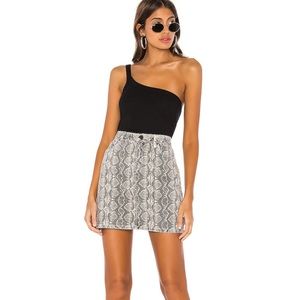 BLANK NYC Snake Denim Mini Skirt